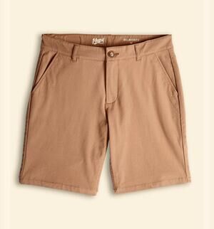 Mugsy Jeans Belmonts Chino 7” Shorts Men's 33 Tan Khaki Stretch Casual Summer